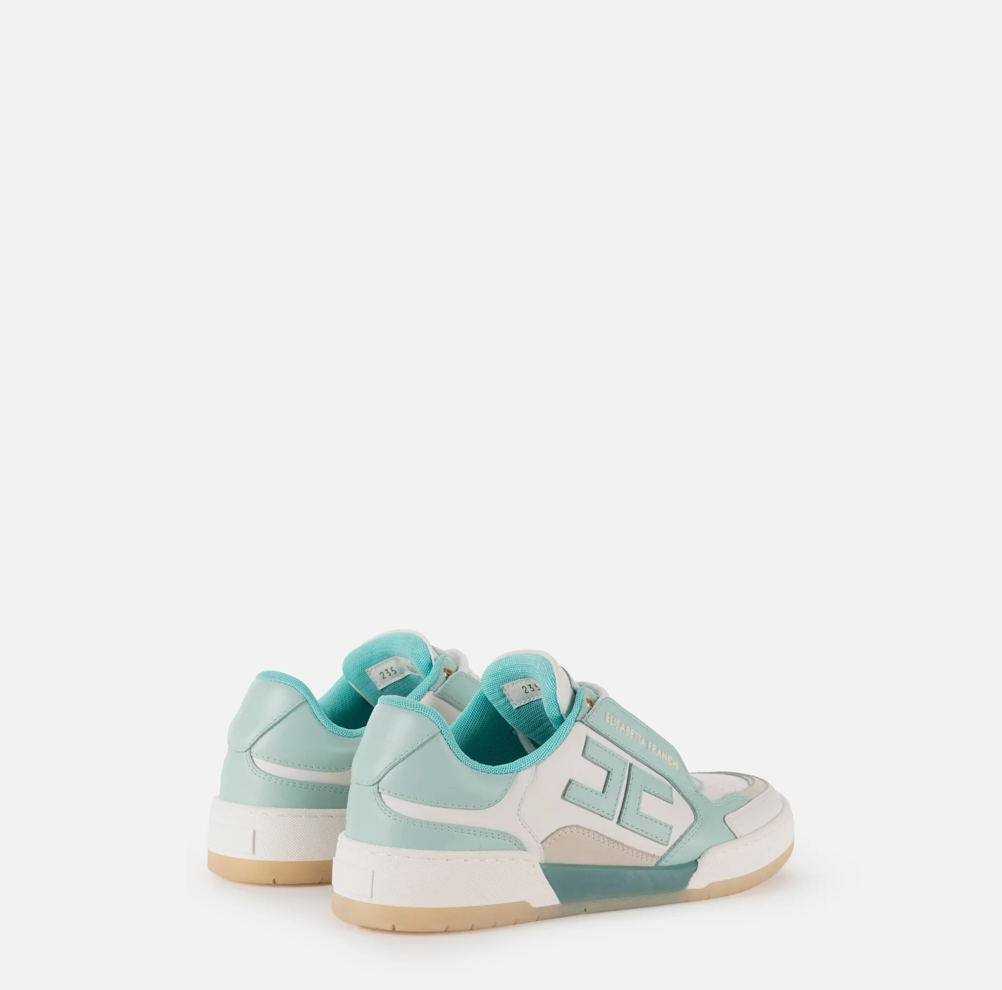 Elisabetta Franchi Sneakers In Pelle Con Logo Ricamato^ Sneakers E Scarpe Basse