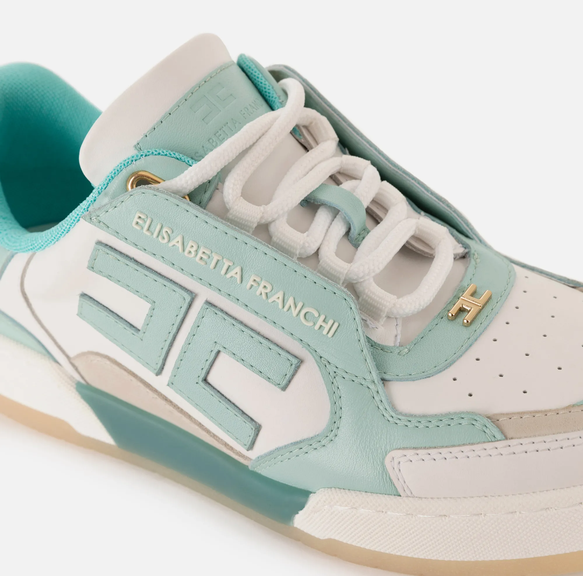 Elisabetta Franchi Sneakers In Pelle Con Logo Ricamato^ Sneakers E Scarpe Basse