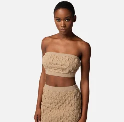 Elisabetta Franchi Top A Fascia In Viscosa Goffrato^ Top, T-Shirt & Body