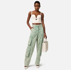 Elisabetta Franchi Top Bustier In Crepe Stretch Con Placca Logo Smaltata^ Top, T-Shirt & Body