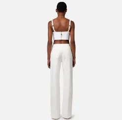 Elisabetta Franchi Top Bustier In Doppio Crepe Stretch Con Collana^ Top, T-Shirt & Body