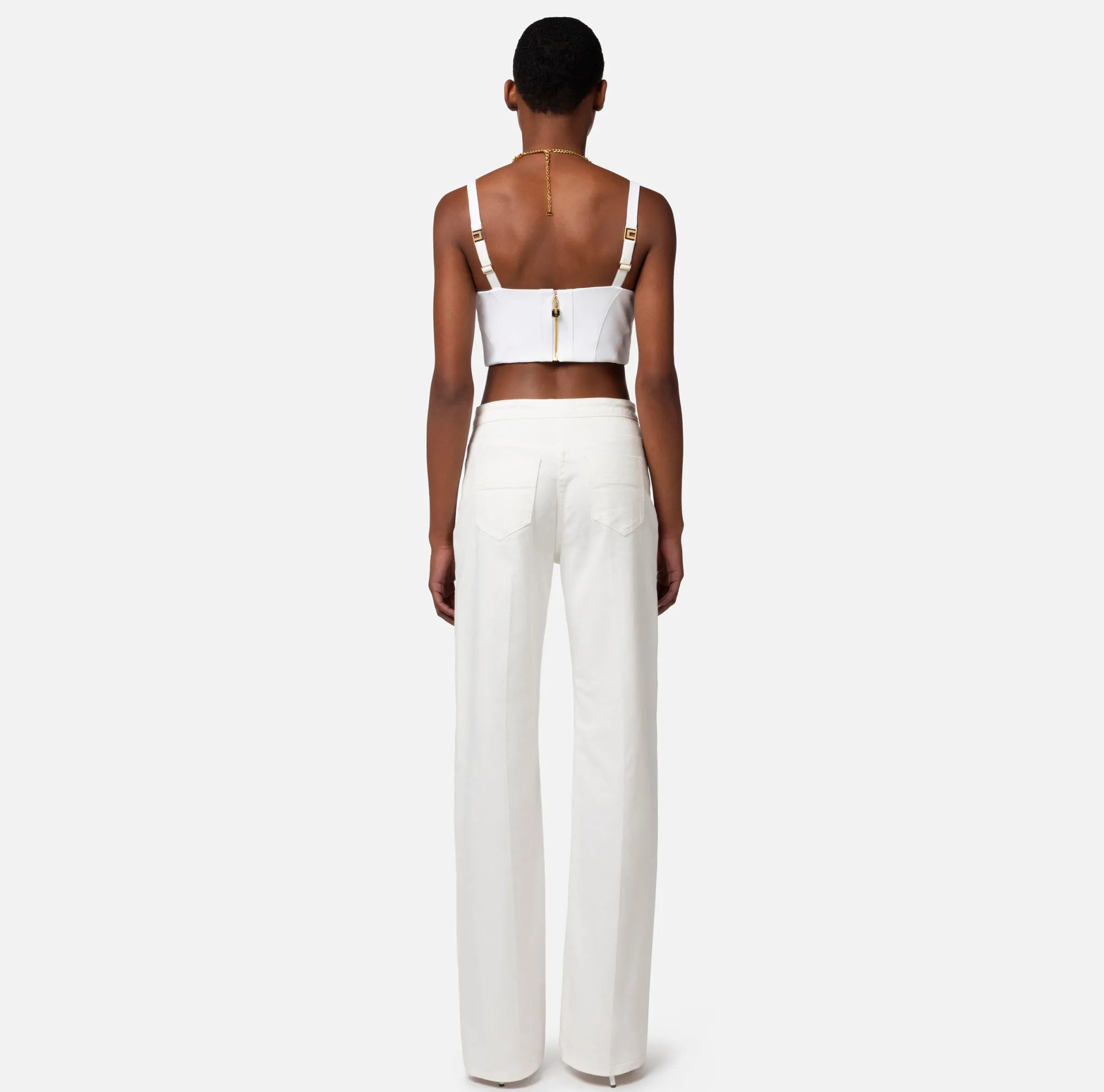Elisabetta Franchi Top Bustier In Doppio Crepe Stretch Con Collana^ Top, T-Shirt & Body