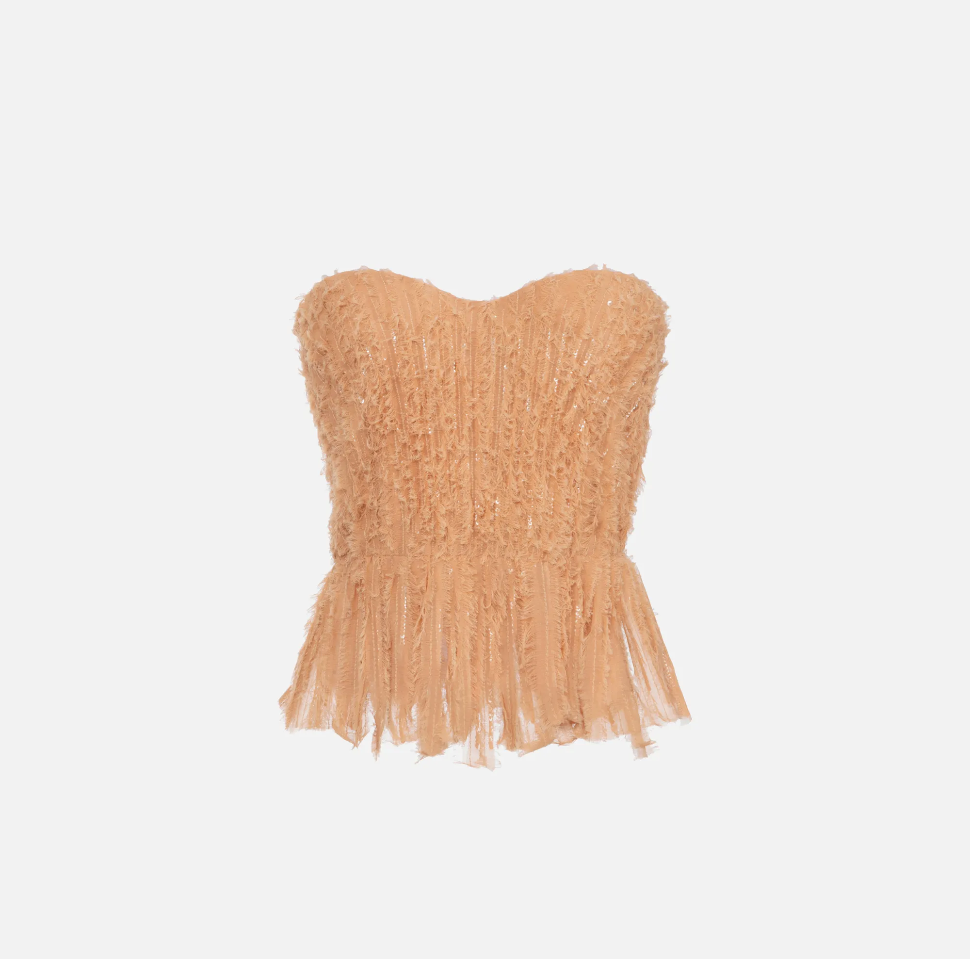 Elisabetta Franchi Top Bustier In Organza Sfrangiata^ Top, T-Shirt & Body