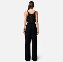 Elisabetta Franchi Top Cropped In Tulle Ricamato^ Top, T-Shirt & Body