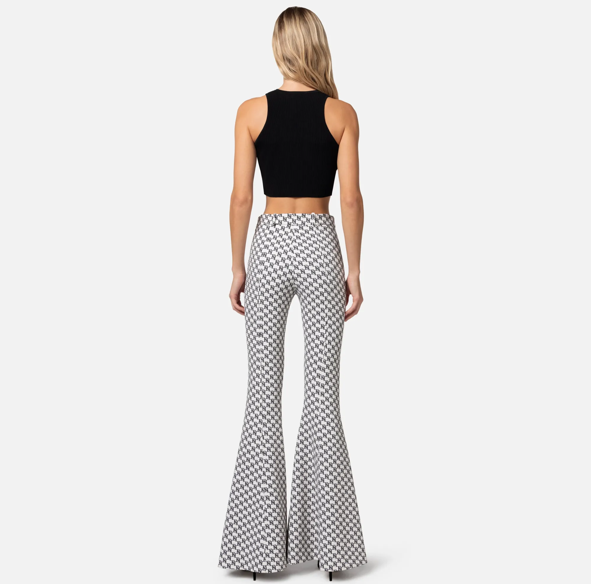Elisabetta Franchi Top Cropped In Viscosa Con Lettering^ Top, T-Shirt & Body