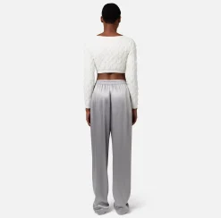 Elisabetta Franchi Top Cropped In Viscosa Goffrata^ Top, T-Shirt & Body