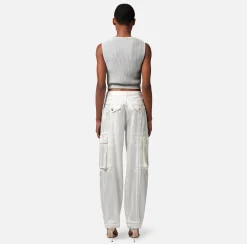 Elisabetta Franchi Top Cropped In Viscosa Metallizzata^ Top, T-Shirt & Body