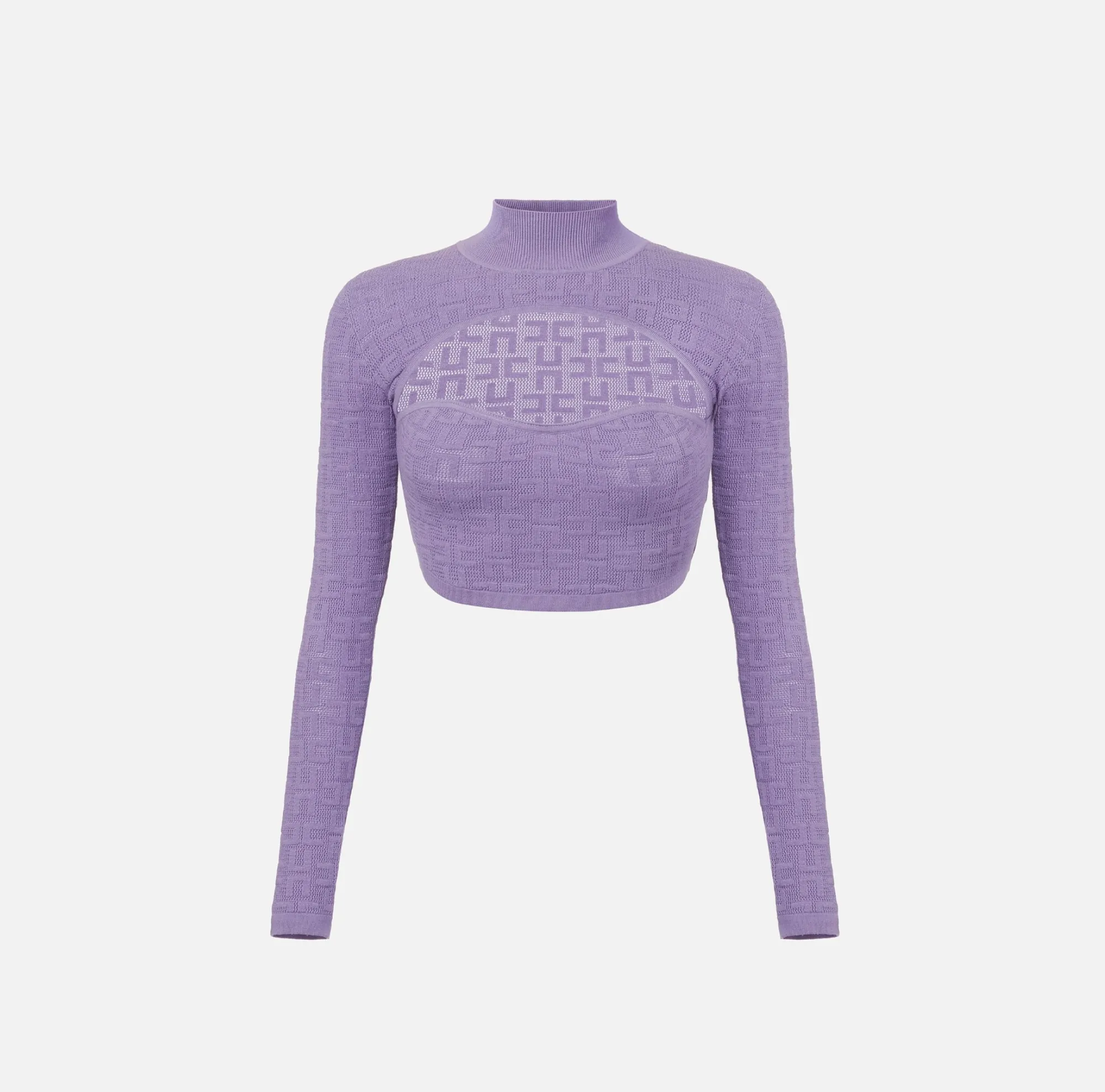 Elisabetta Franchi Top Cropped In Viscosa Punto Traforato^ Top, T-Shirt & Body