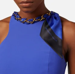 Elisabetta Franchi Top In Crepe Stretch Con Catena Foulard^ Top, T-Shirt & Body
