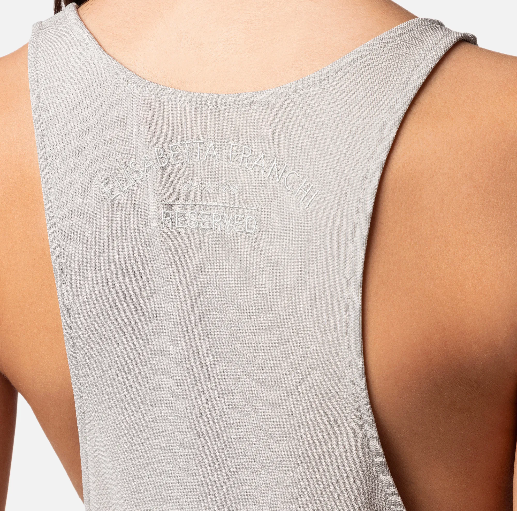 Elisabetta Franchi Top In Jersey Con Ricamo Logo^ Top, T-Shirt & Body