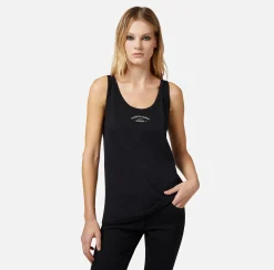 Elisabetta Franchi Top In Jersey Di Cotone Con Stampa Logo^ Top, T-Shirt & Body