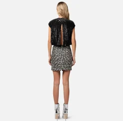 Elisabetta Franchi Top In Tulle Ricamato^ Top, T-Shirt & Body