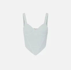 Elisabetta Franchi Top In Viscosa A Costine Con Coppe^ Top, T-Shirt & Body