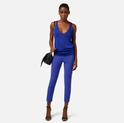 Elisabetta Franchi Top In Viscosa Lucida Con Scollo All'Americana^ Top, T-Shirt & Body