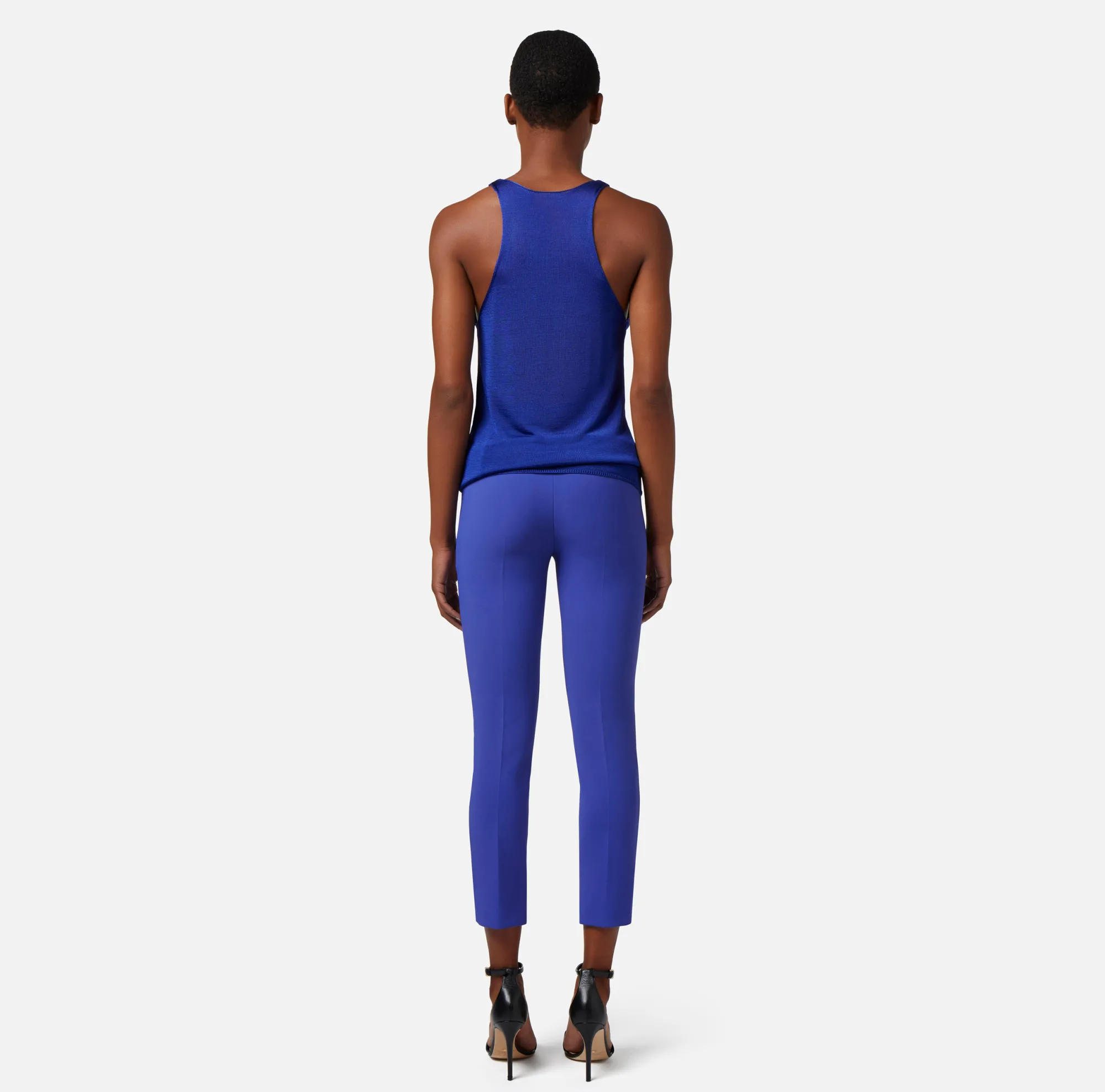 Elisabetta Franchi Top In Viscosa Lucida Con Scollo All'Americana^ Top, T-Shirt & Body