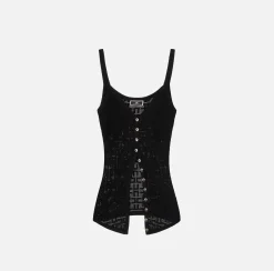 Elisabetta Franchi Top In Viscosa Punto Traforato^ Top, T-Shirt & Body