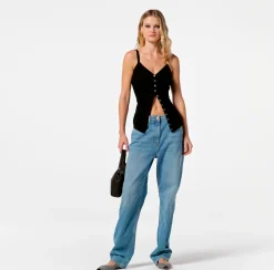 Elisabetta Franchi Top In Viscosa Punto Traforato^ Top, T-Shirt & Body