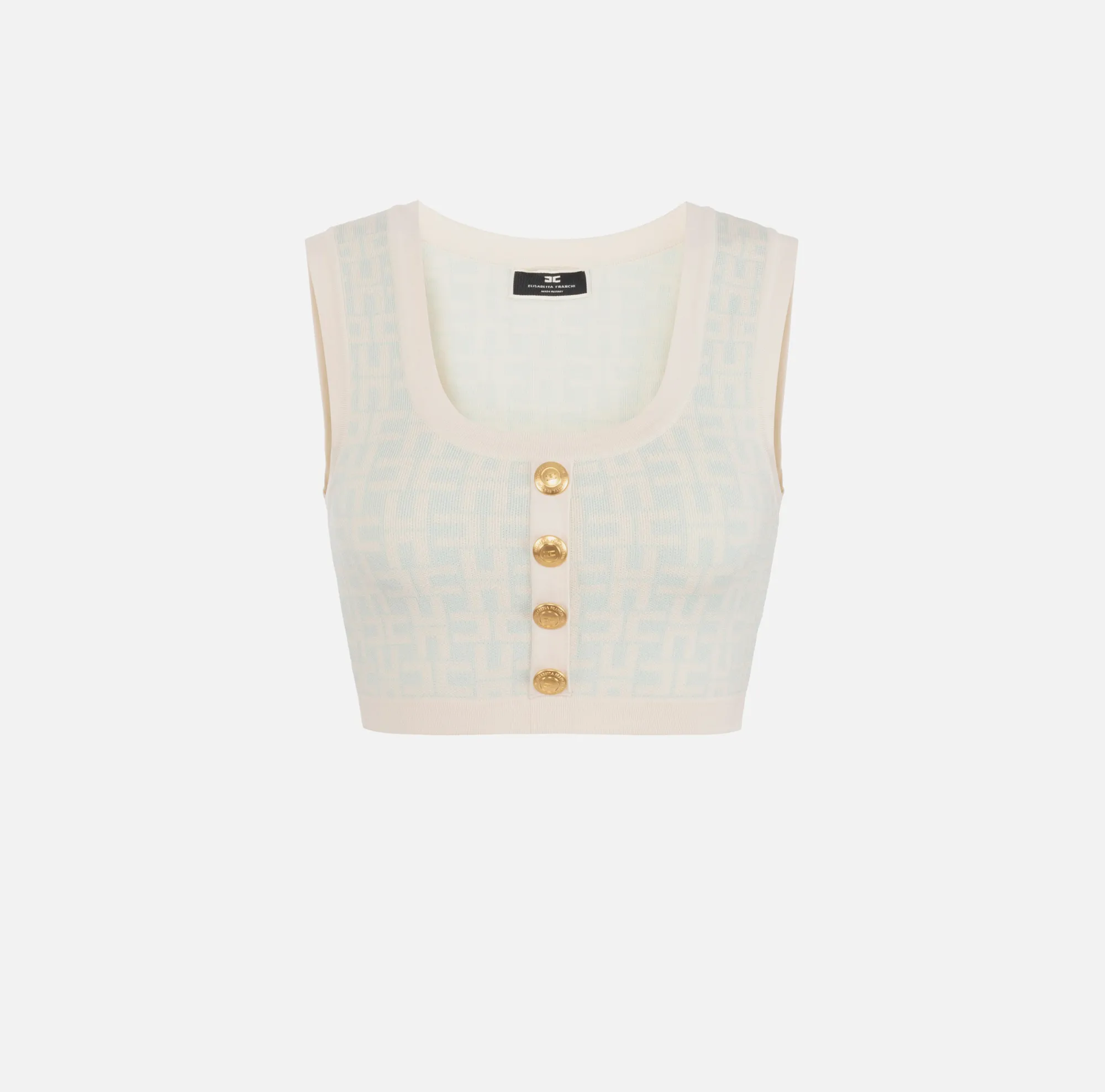 Elisabetta Franchi Top Logo Jacquard All-Over^ Top, T-Shirt & Body