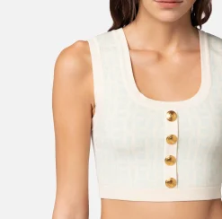 Elisabetta Franchi Top Logo Jacquard All-Over^ Top, T-Shirt & Body