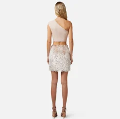 Elisabetta Franchi Top Monospalla In Viscosa Con Anello^ Top, T-Shirt & Body