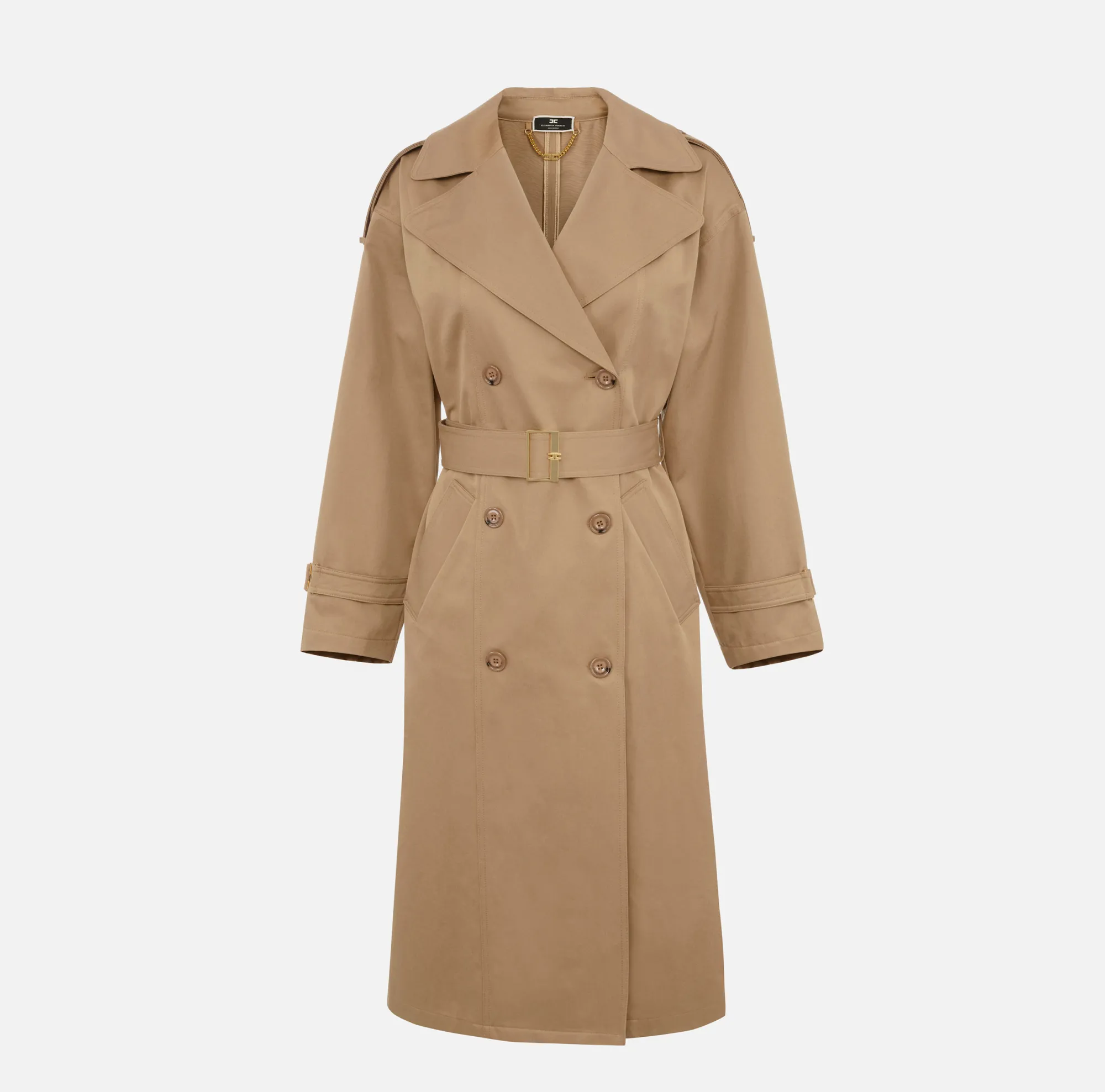 Elisabetta Franchi Trench Over In Cotone^ Giacche & Trench