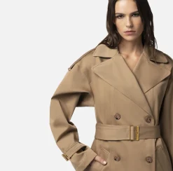 Elisabetta Franchi Trench Over In Cotone^ Giacche & Trench