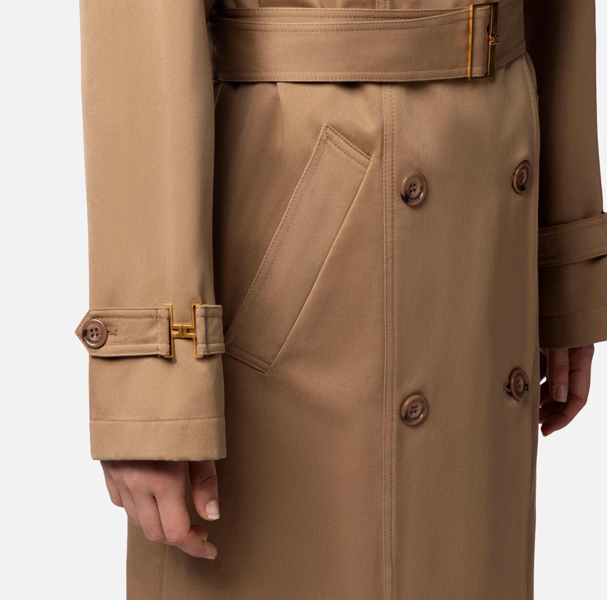 Elisabetta Franchi Trench Over In Cotone^ Giacche & Trench
