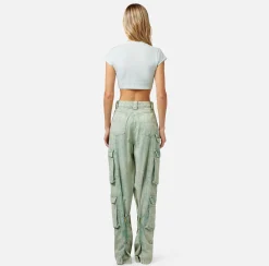 Elisabetta Franchi T-Shirt Cropped In Jersey Con Nodo^ Top, T-Shirt & Body