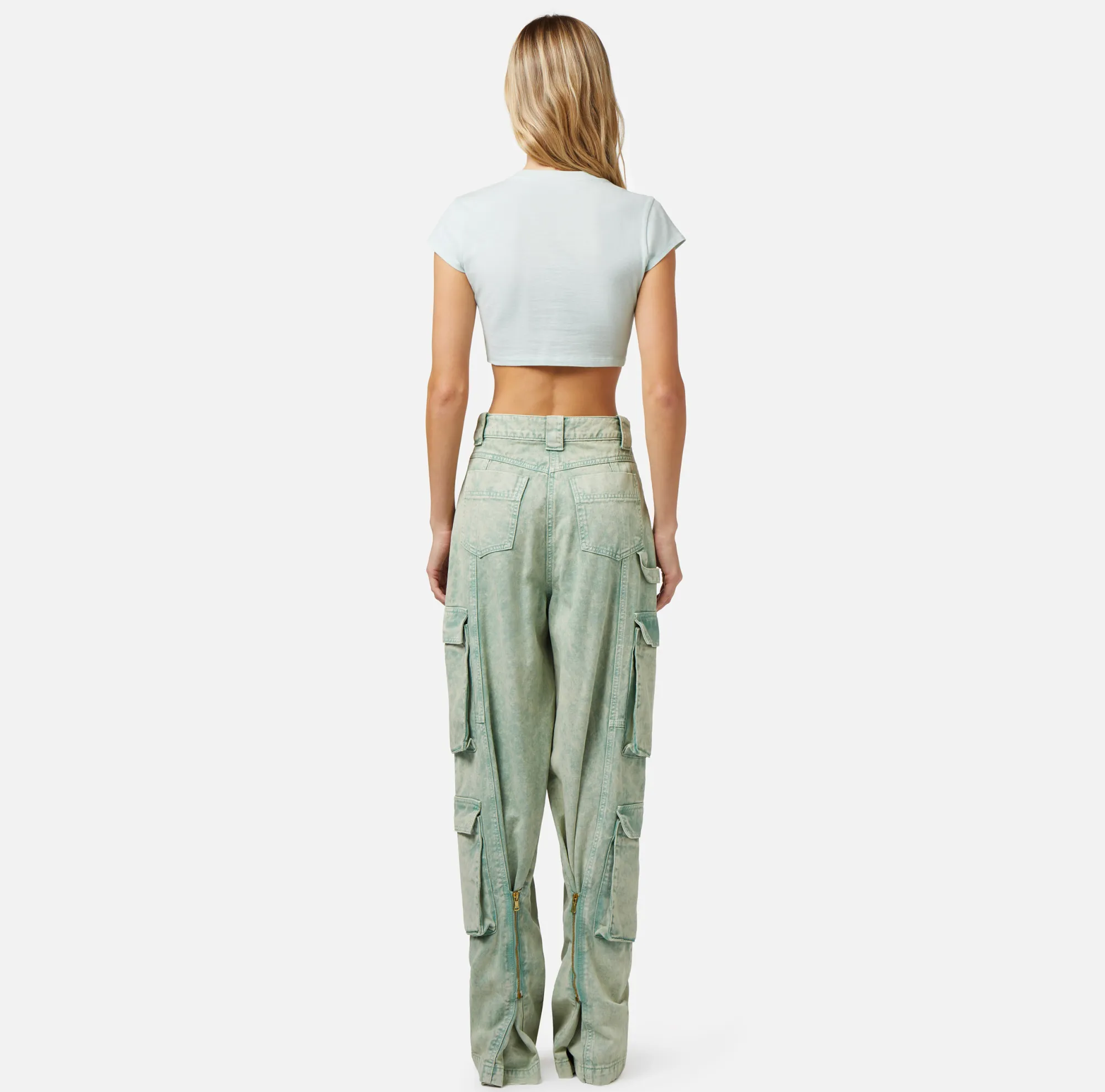 Elisabetta Franchi T-Shirt Cropped In Jersey Con Nodo^ Top, T-Shirt & Body