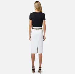 Elisabetta Franchi T-Shirt In Jersey Con Cut-Out E Collana^ Top, T-Shirt & Body