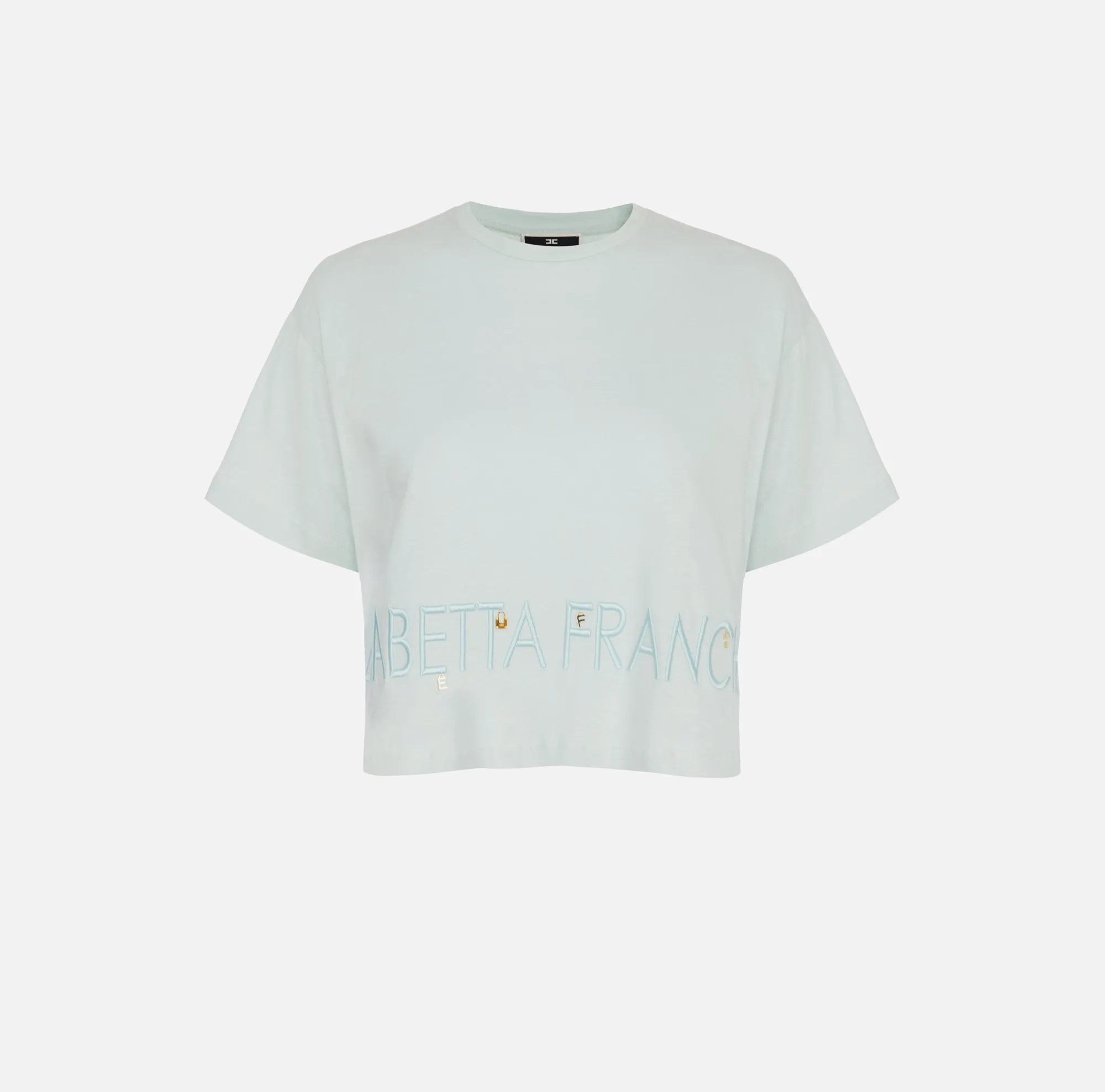 Elisabetta Franchi T-Shirt In Jersey Con Logo E Charms^ Top, T-Shirt & Body