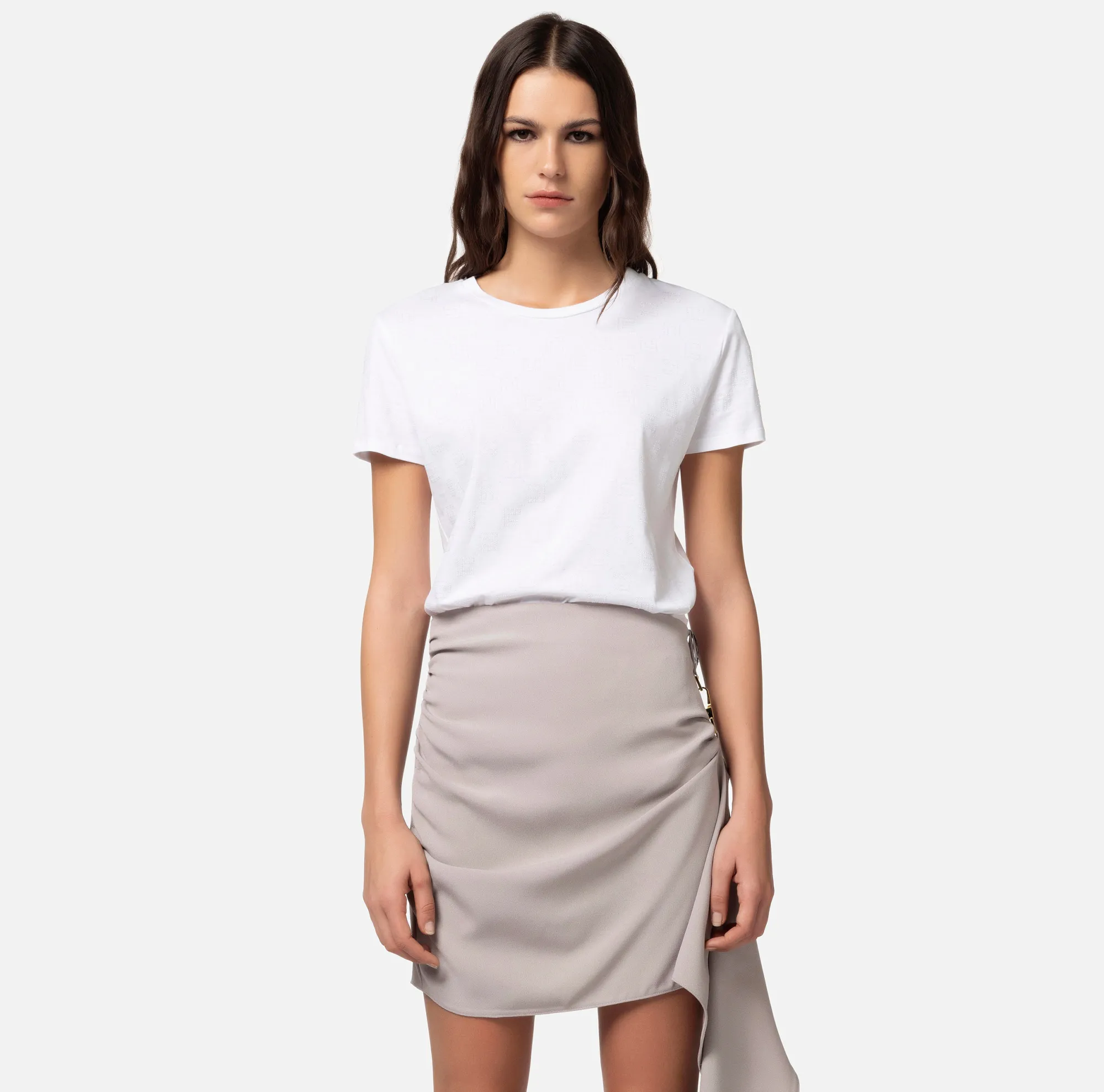 Elisabetta Franchi T-Shirt In Jersey Con Logo Strass^ Top, T-Shirt & Body