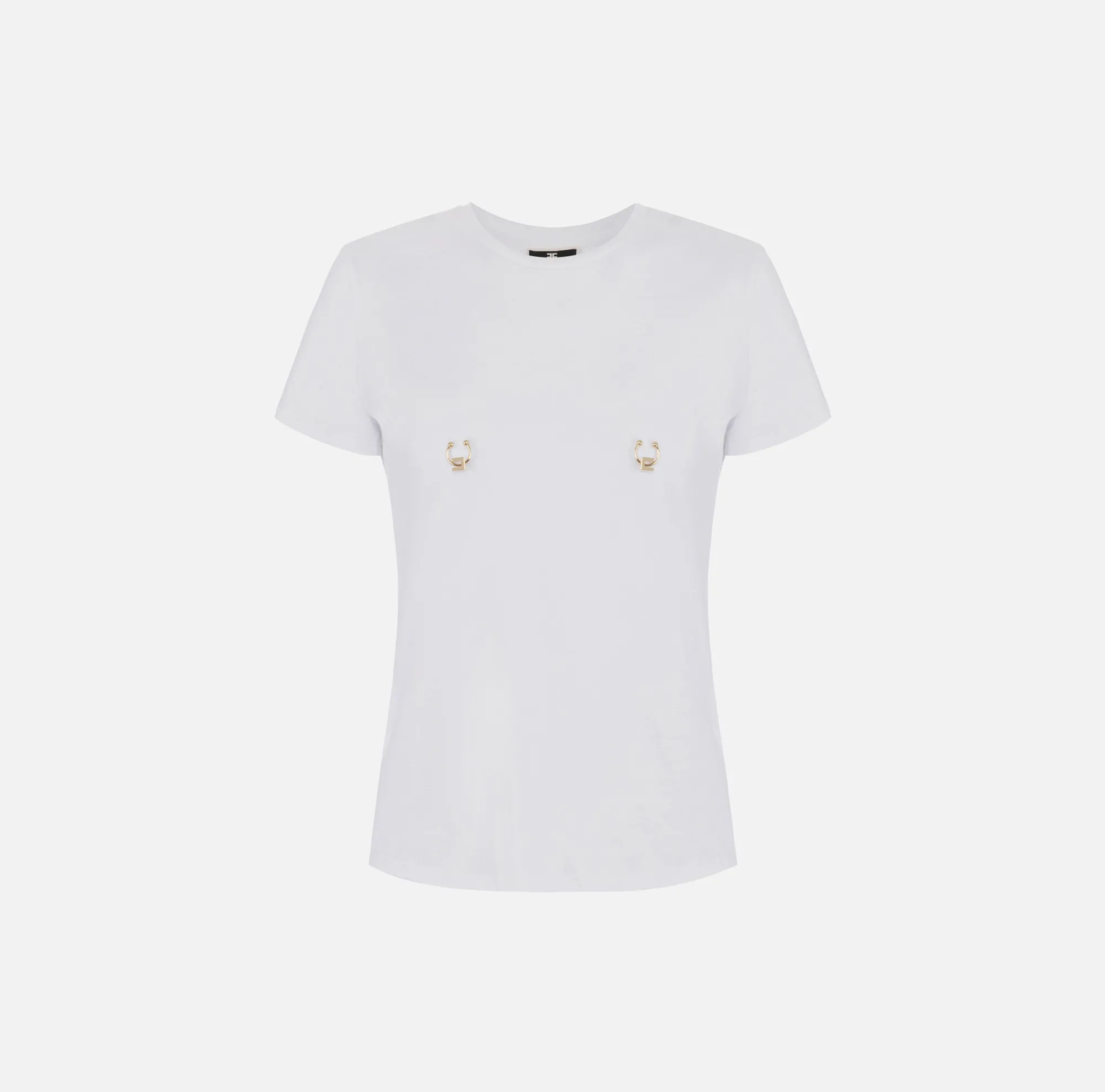 Elisabetta Franchi T-Shirt In Jersey Con Piercing^ Top, T-Shirt & Body