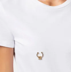Elisabetta Franchi T-Shirt In Jersey Con Piercing^ Top, T-Shirt & Body