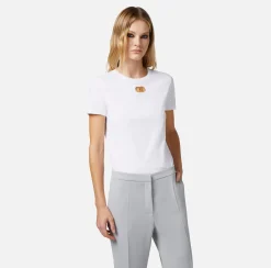 Elisabetta Franchi T-Shirt In Jersey Con Placca Logo^ Top, T-Shirt & Body