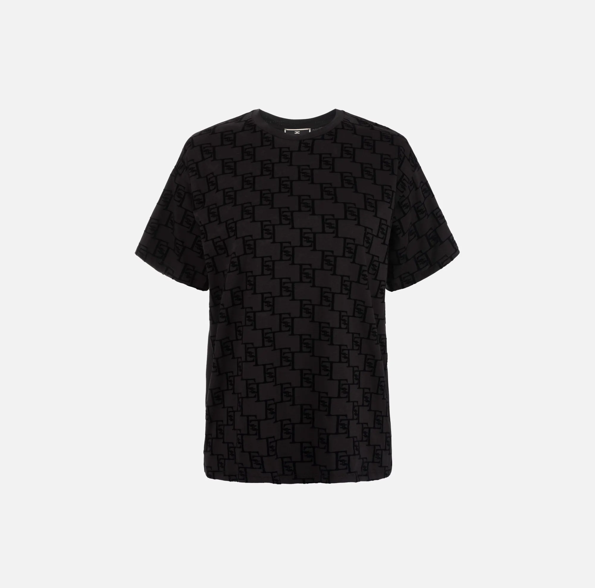 Elisabetta Franchi T-Shirt In Jersey Stampa Logo Flock^ Top, T-Shirt & Body