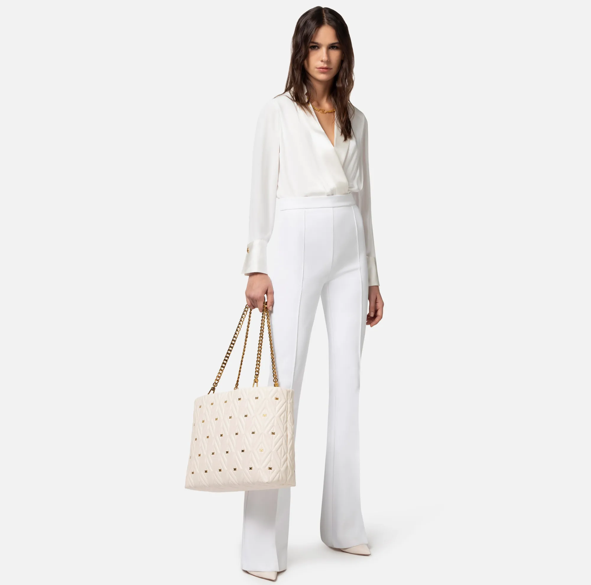 Elisabetta Franchi Tuta Combinata In Crepe E Viscosa^ Tute