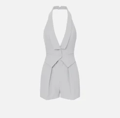 Elisabetta Franchi Tuta Corta In Crepe Con Gilet^ Tute
