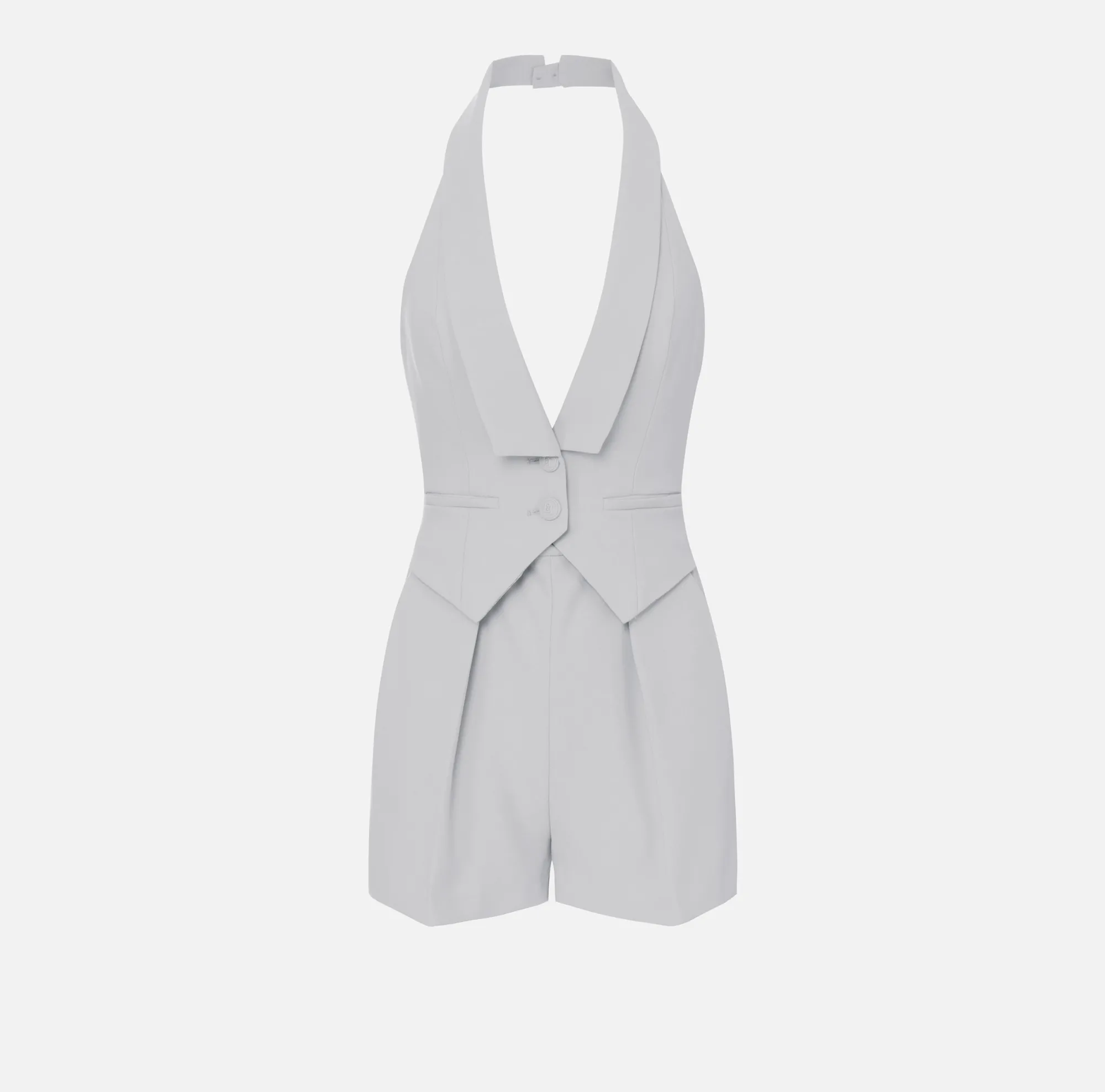 Elisabetta Franchi Tuta Corta In Crepe Con Gilet^ Tute