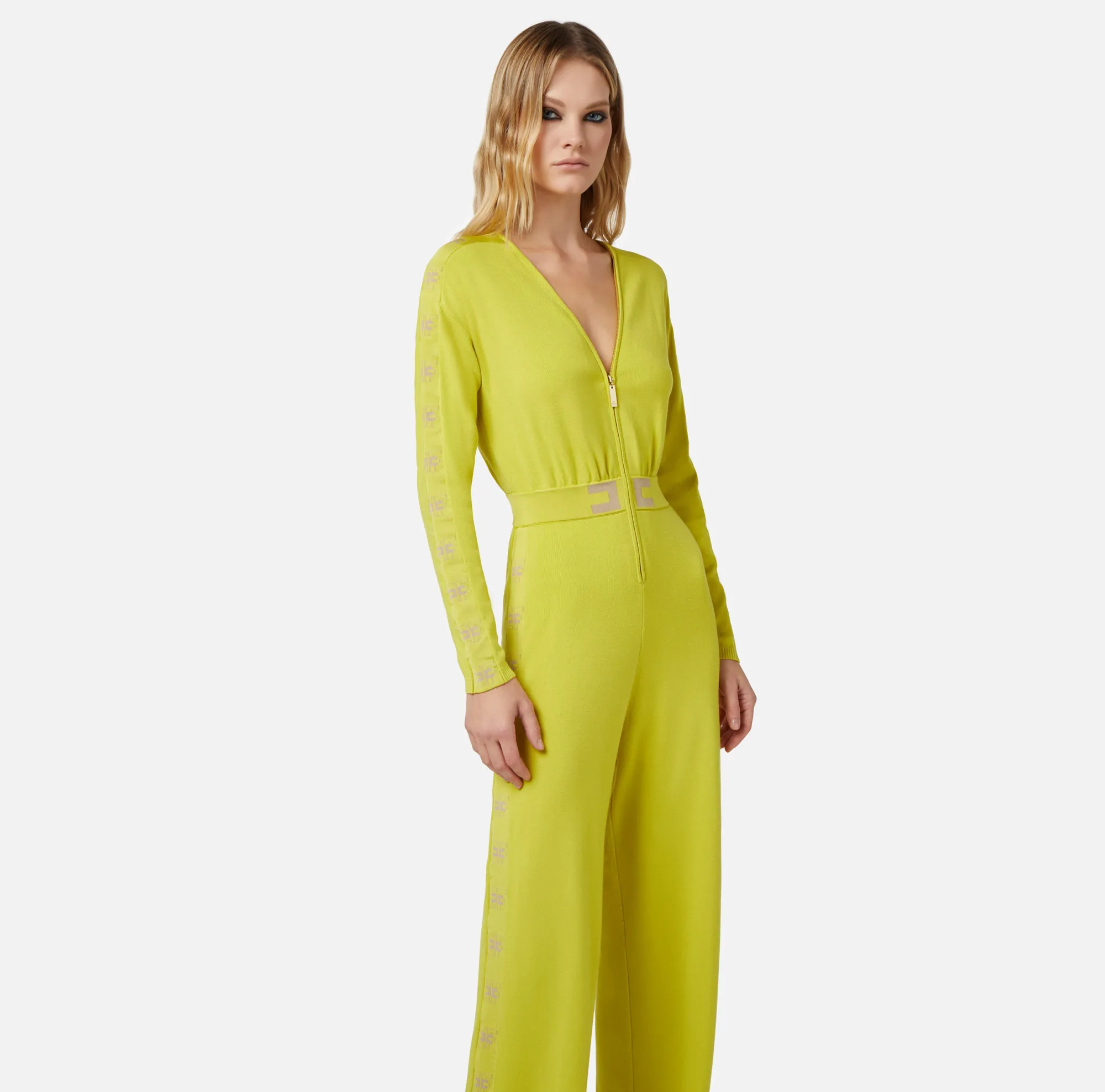 Elisabetta Franchi Tuta In Cotone Con Bande Logate^ Tute