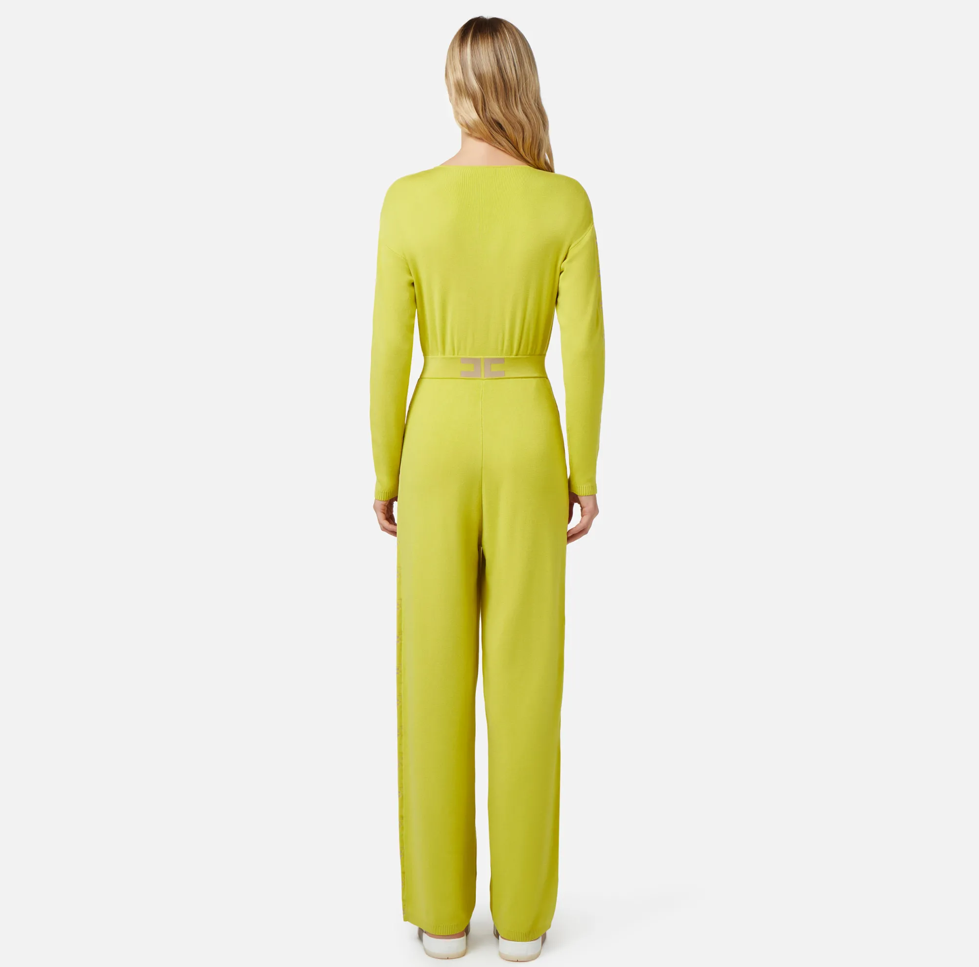 Elisabetta Franchi Tuta In Cotone Con Bande Logate^ Tute