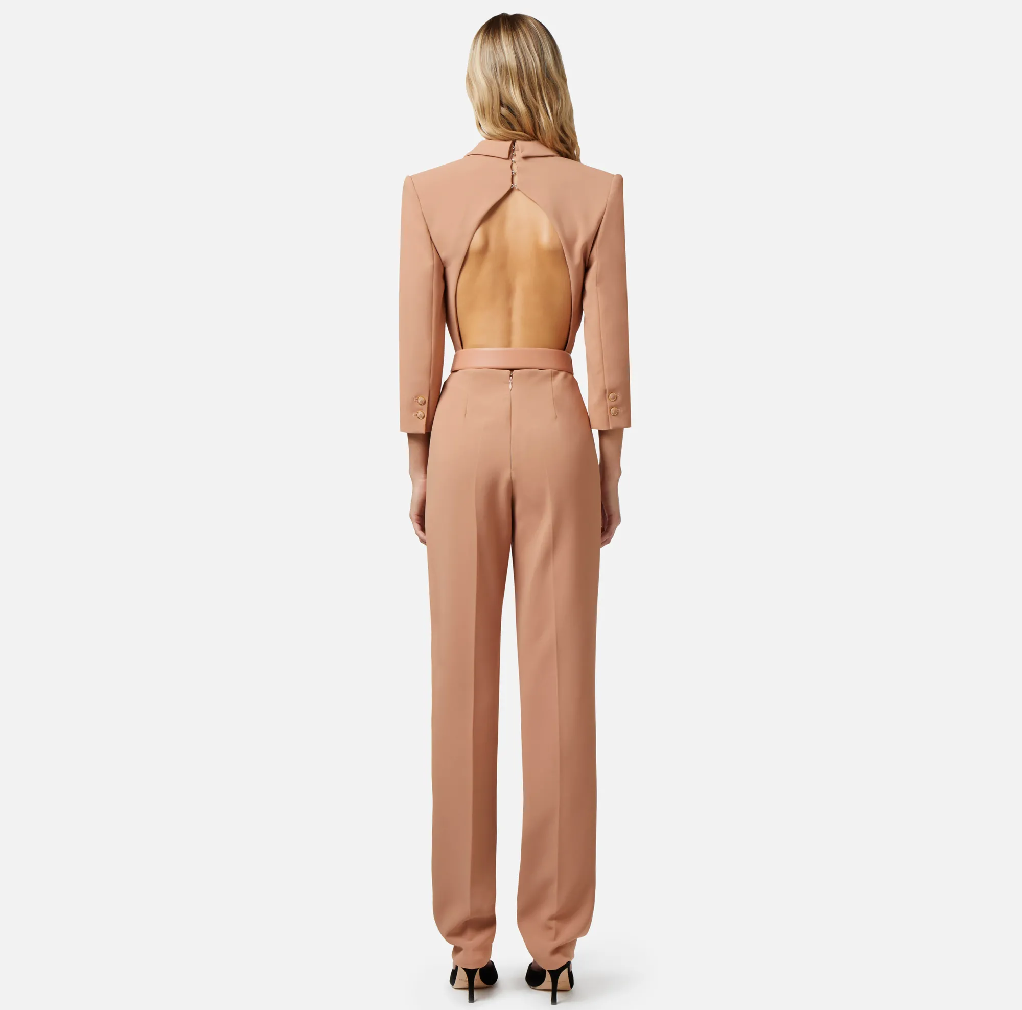 Elisabetta Franchi Tuta In Crepe Con Cut Out Posteriore^ Tute