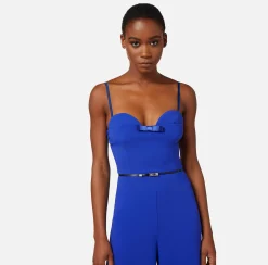 Elisabetta Franchi Tuta In Crepe Con Fiocco In Raso^ Tute