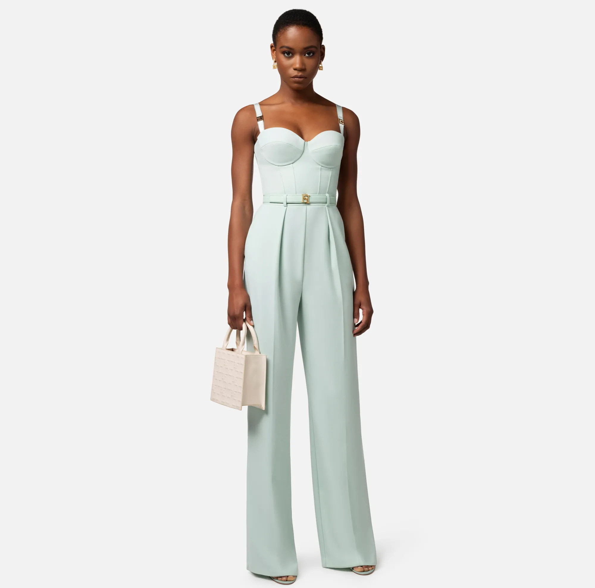 Elisabetta Franchi Tuta In Crepe Con Top Bustier^ Tute