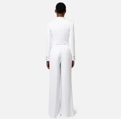 Elisabetta Franchi Tuta In Crepe Con Top In Pizzo E Cintura^ Tute