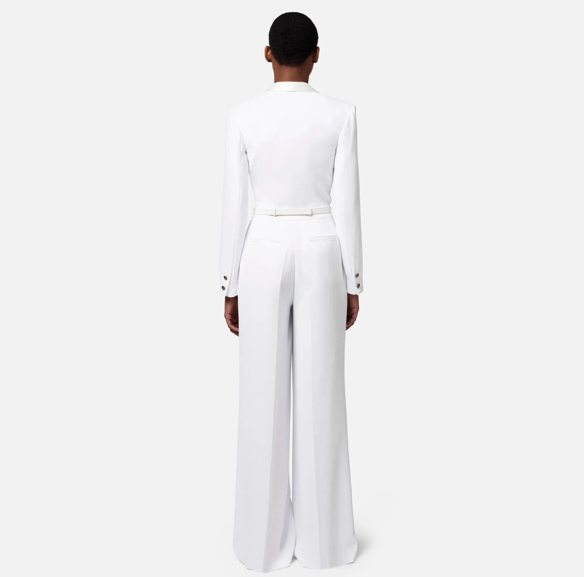 Elisabetta Franchi Tuta In Crepe Con Top In Pizzo E Cintura^ Tute