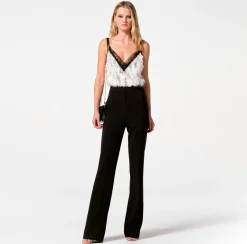 Elisabetta Franchi Tuta In Crepe Con Top Ricamato^ Tute