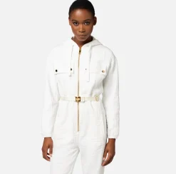 Elisabetta Franchi Tuta In Felpa Jacquard Con Cappuccio^ Tute
