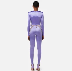 Elisabetta Franchi Tuta In Lycra Con Body Chain^ Tute